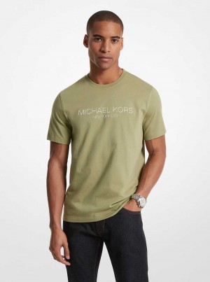 Michael Kors Graphic Logo Cotton Głęboka Oliwkowe | SN-MK27994