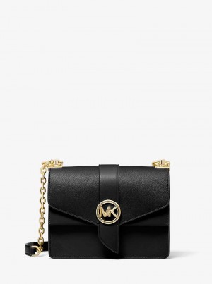Michael Kors Greenwich Small Saffiano Leather Czarne | SN-MK27248