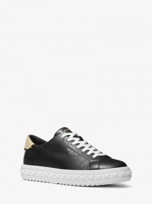Michael Kors Grove Leather Czarne | SN-MK27418