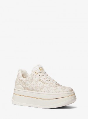 Michael Kors Hayes Empire Signature Logo Platform Głęboka Żółte | SN-MK27396