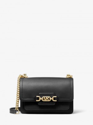 Michael Kors Heather Extra-Small Leather Czarne | SN-MK27184