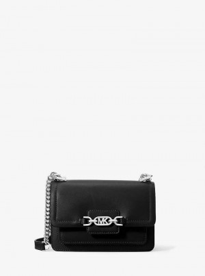 Michael Kors Heather Extra-Small Leather Czarne | SN-MK27234