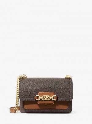Michael Kors Heather Extra-Small Logo Brązowe | SN-MK27243