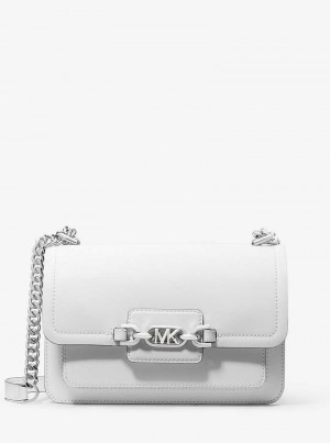 Michael Kors Heather Large Leather Białe | SN-MK27062