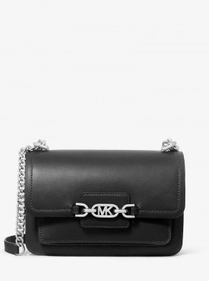 Michael Kors Heather Large Leather Czarne | SN-MK27060