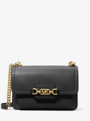 Michael Kors Heather Large Leather Czarne | SN-MK27074
