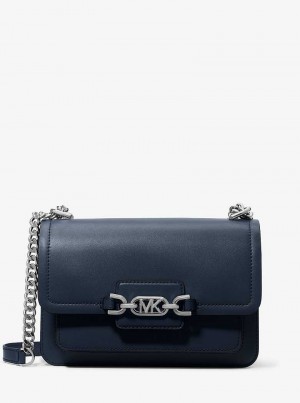Michael Kors Heather Large Leather Granatowe | SN-MK27061