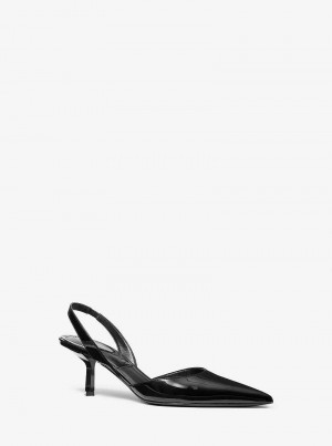 Michael Kors Holly Patent Leather Czarne | SN-MK27506