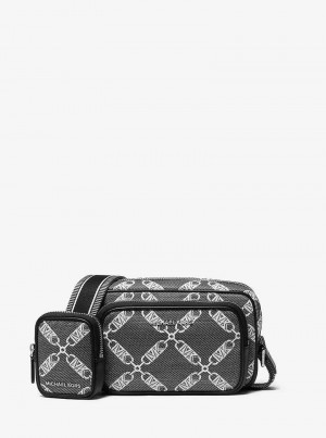 Michael Kors Hudson Empire Logo Jacquard Czarne | SN-MK28118