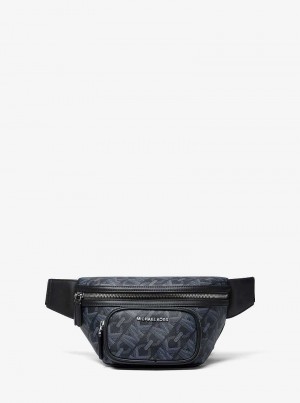 Michael Kors Hudson Empire Signature Logo Granatowe | SN-MK28121