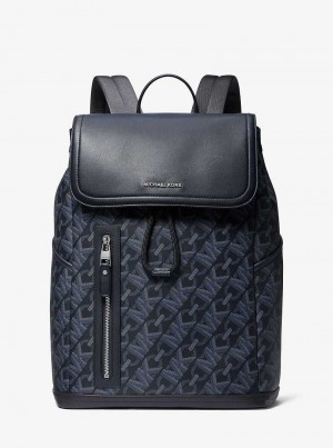 Michael Kors Hudson Empire Signature Logo Granatowe | SN-MK28177