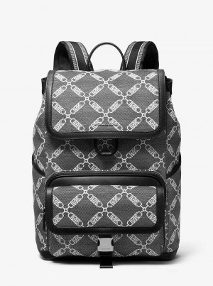 Michael Kors Hudson Empire Signature Logo Jacquard Czarne | SN-MK28193