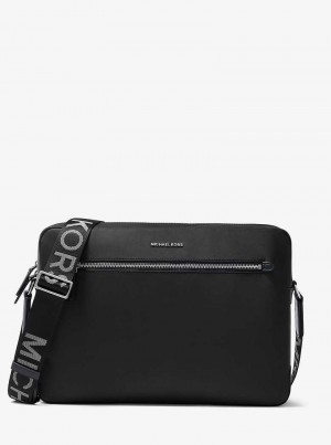 Michael Kors Hudson Large Gabardine Czarne | SN-MK28145