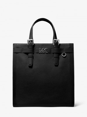 Michael Kors Hudson Pebbled Leather Czarne | SN-MK26926