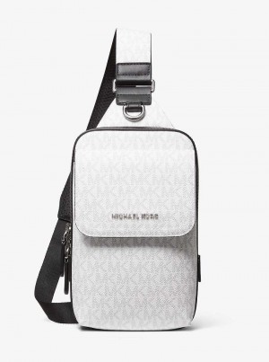 Michael Kors Hudson Signature Logo Białe | SN-MK28124