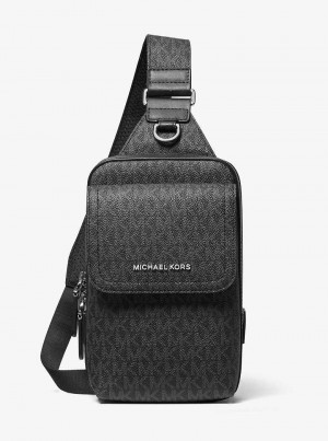 Michael Kors Hudson Signature Logo Czarne | SN-MK28123