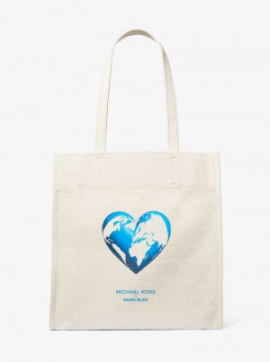 Michael Kors Hunger Stop Recycled Cotton Canvas Beżowe | SN-MK26902