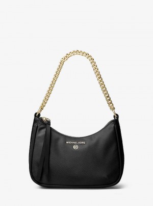Michael Kors Jet Set Charm Small Nylon Gabardine Czarne | SN-MK26989