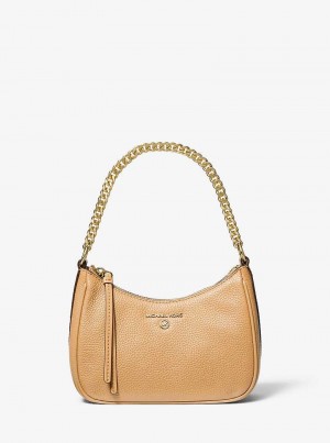Michael Kors Jet Set Charm Small Pebbled Leather Brązowe | SN-MK26984