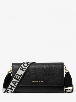 Michael Kors Jet Set Large Leather Czarne | SN-MK27107