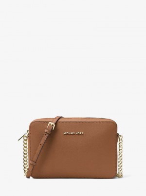 Michael Kors Jet Set Large Saffiano Leather Brązowe | SN-MK27263