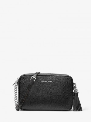 Michael Kors Jet Set Medium Logo Czarne | SN-MK27269