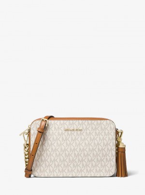 Michael Kors Jet Set Medium Logo Głęboka Żółte | SN-MK27159
