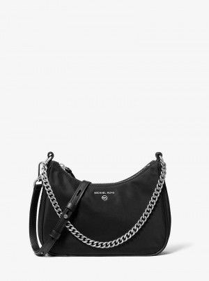 Michael Kors Jet Set Medium Nylon Gabardine Czarne | SN-MK27201