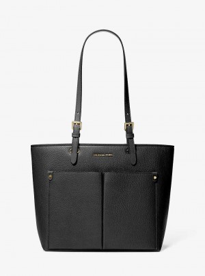 Michael Kors Jet Set Medium Pocket Czarne | SN-MK26785