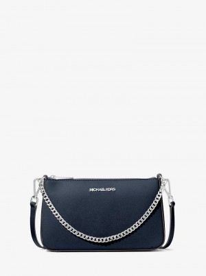 Michael Kors Jet Set Medium Saffiano Leather Granatowe | SN-MK27200