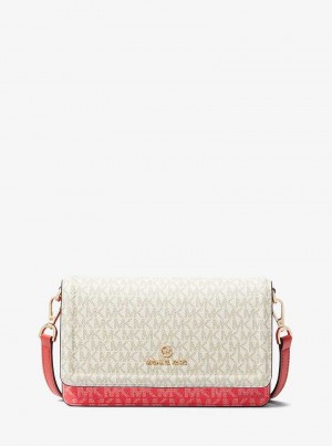 Michael Kors Jet Set Small Two-Tone Logo Koralowe Kolorowe | SN-MK27125