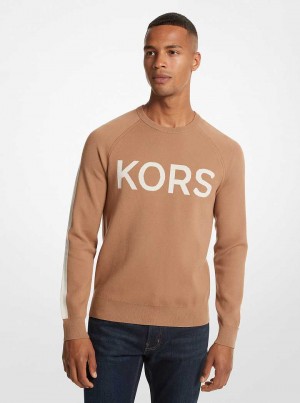 Michael Kors KORS Stretch Viscose Ciemny Brązowe | SN-MK28059
