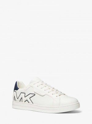 Michael Kors Keating Leather Logo Granatowe Kolorowe | SN-MK28203