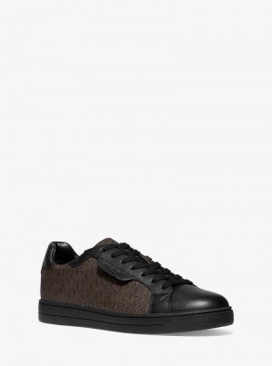 Michael Kors Keating Logo and Leather Brązowe | SN-MK28212