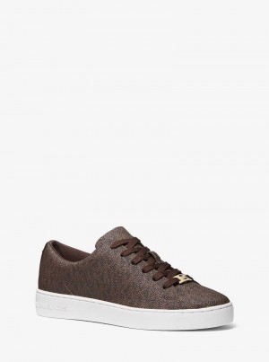 Michael Kors Keaton Signature Logo Brązowe | SN-MK27486