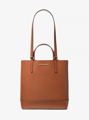 Michael Kors Kelli Small Leather Brązowe | SN-MK26843
