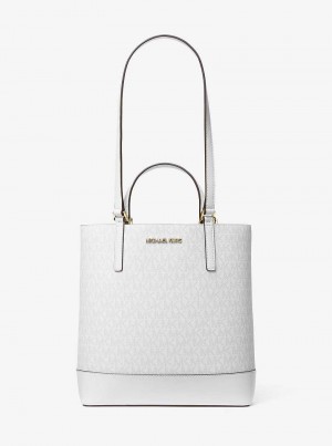 Michael Kors Kelli Small Signature Logo Białe | SN-MK26850
