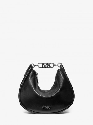 Michael Kors Kendall Small Leather Czarne | SN-MK27063
