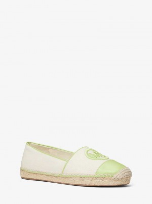 Michael Kors Kendrick Linen Blend Białe Zielone | SN-MK27712