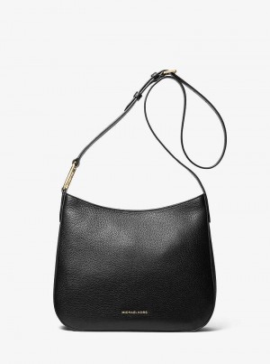 Michael Kors Kensington Large Pebbled Leather Czarne | SN-MK27192