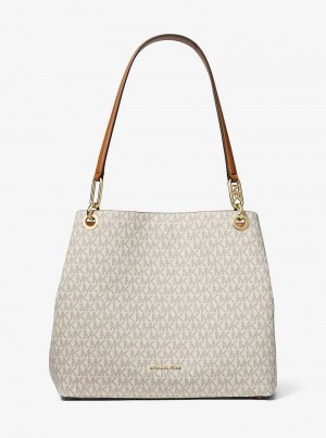 Michael Kors Kensington Large Signature Logo Głęboka Żółte | SN-MK27018