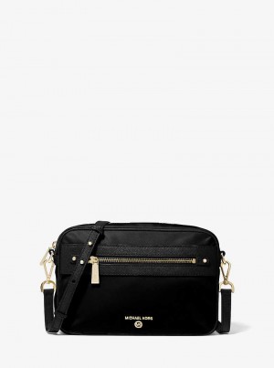 Michael Kors Large Nylon Gabardine Czarne | SN-MK27188