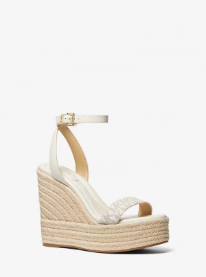 Michael Kors Leighton Logo and Leather Głęboka Żółte | SN-MK27583