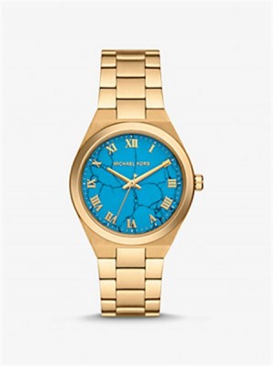Michael Kors Lennox Gold-Tone Watch Złote | SN-MK28415