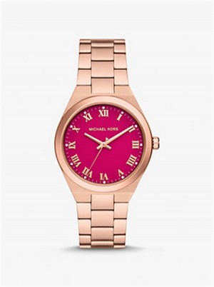 Michael Kors Lennox Rose Gold-Tone Watch Różowe Złote | SN-MK28336