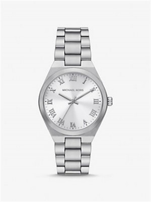 Michael Kors Lennox Silver-Tone Watch Srebrne | SN-MK28388