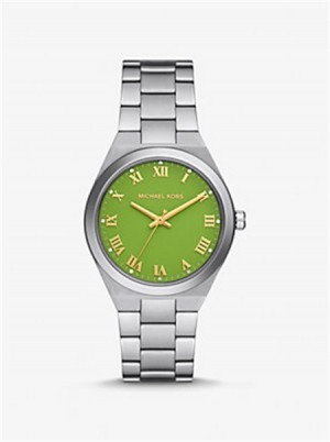 Michael Kors Lennox Silver-Tone Watch Srebrne | SN-MK28398