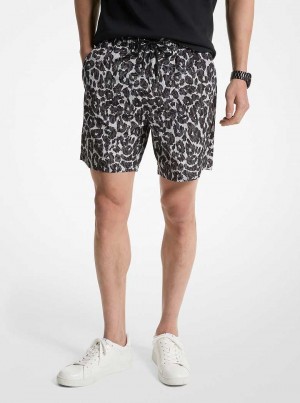 Michael Kors Leopard Logo Szare | SN-MK28040