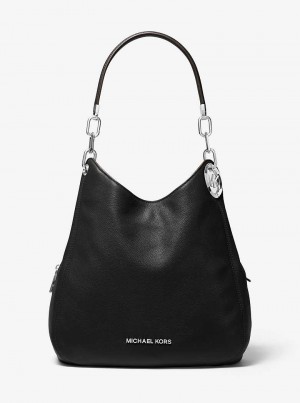 Michael Kors Lillie Large Pebbled Leather Czarne | SN-MK26901
