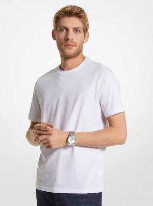 Michael Kors Logo Cotton Białe | SN-MK27931